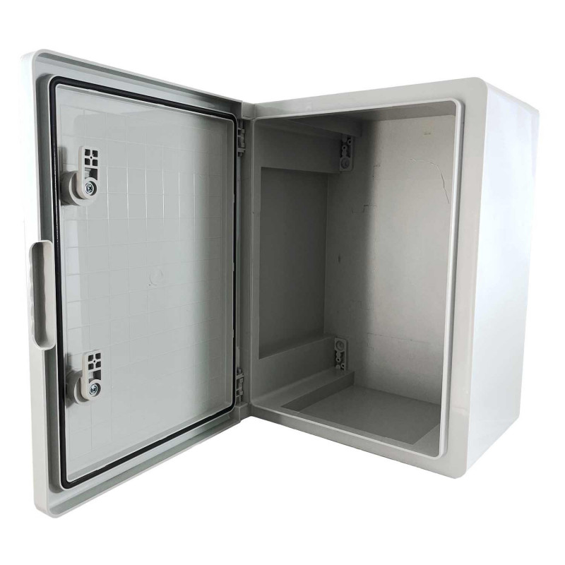 ABS403022 IDE Coffret ABS étanche IP54 400X300X220 Porte opaque - avec plaque de montage