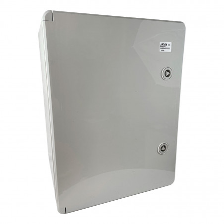 ABS403022 IDE Coffret ABS étanche IP54 400X300X220 Porte opaque - avec plaque de montage