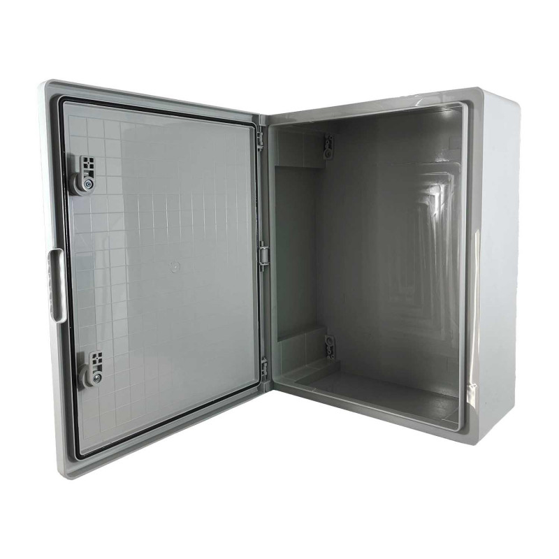 ABS504018 IDE Coffret ABS étanche IP54 500X400X180 Porte opaque - avec plaque de montage
