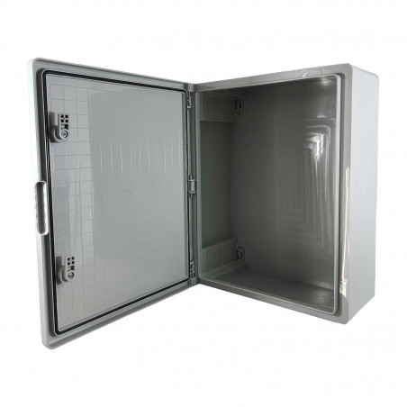 ABS504018 IDE Coffret ABS étanche IP54 500X400X180 Porte opaque - avec plaque de montage
