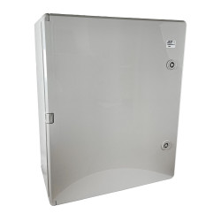 ABS504018 IDE Coffret ABS étanche IP54 500X400X180 Porte opaque - avec plaque de montage
