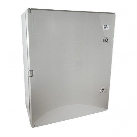 ABS504018 IDE Coffret ABS étanche IP54 500X400X180 Porte opaque - avec plaque de montage