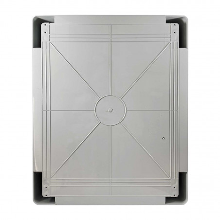 ABS504018 IDE Coffret ABS étanche IP54 500X400X180 Porte opaque - avec plaque de montage