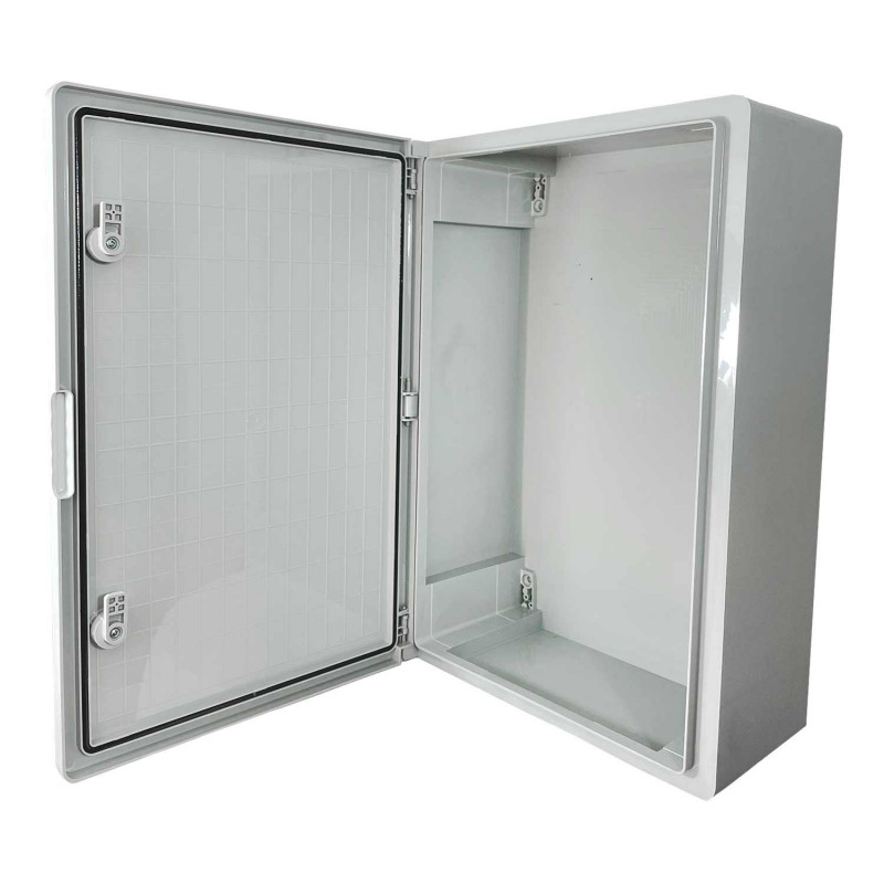 ABS604020 IDE Coffret ABS étanche IP54 600X400X200 Porte opaque - avec plaque de montage