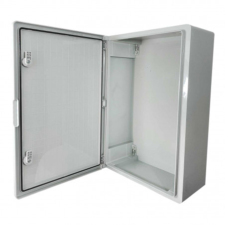 ABS604020 IDE Coffret ABS étanche IP54 600X400X200 Porte opaque - avec plaque de montage