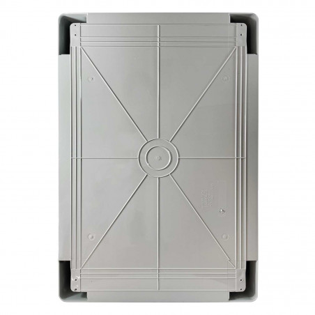 ABS604020 IDE Coffret ABS étanche IP54 600X400X200 Porte opaque - avec plaque de montage