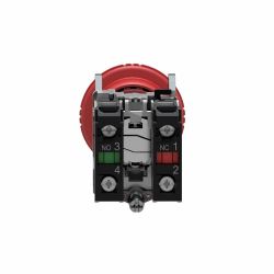 XB4BS8445 Schneider - bouton arrêt urgence - Ø40 - pousser tourner - rouge - 1NO+1NF - à vis - Harmony XB4