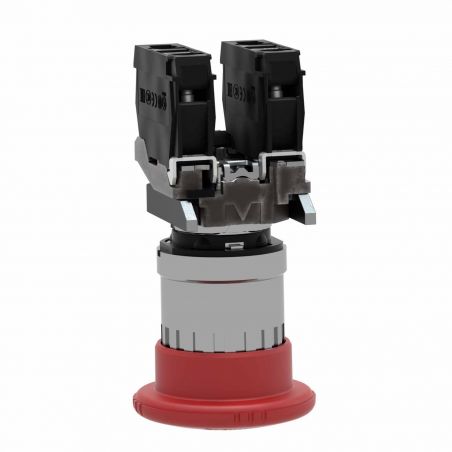XB4BS8445 Schneider - bouton arrêt urgence - Ø40 - pousser tourner - rouge - 1NO+1NF - à vis - Harmony XB4