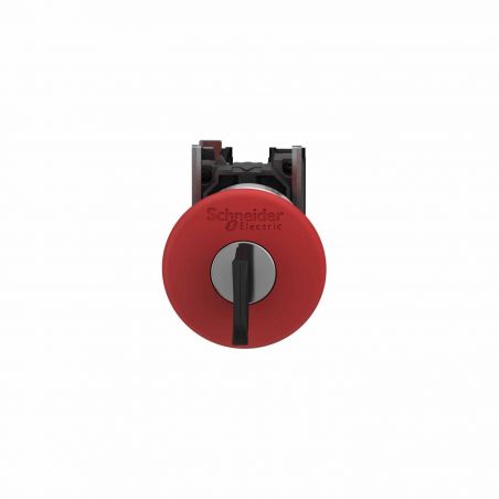 XB4BS9445 Schneider - bouton arrêt urgence - Ø40 - à clé 455 - rouge - 1NO+1NF - vis - Harmony XB4