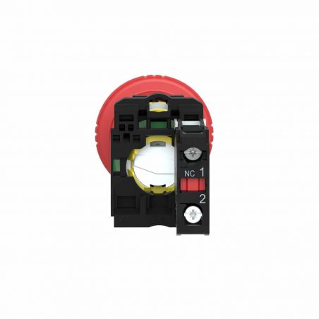 XB5AS8442 Schneider - bouton arrêt urgence - Ø40 - pousser tourner - rouge - 1NF - vis - Harmony XB5