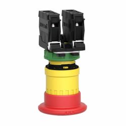 XB5AS8445 Schneider - bouton arrêt urgence - Ø40 - pousser tourner - rouge - 1NO+1NF - vis - Harmony XB5