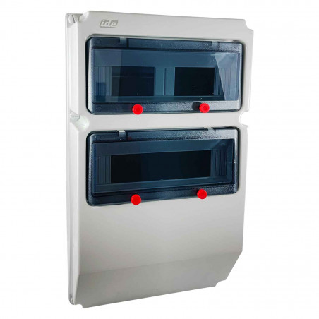 1724GM - Coffret étanche IP67 pour prise - 2 rangées de 13 modules - IDE PRYMA