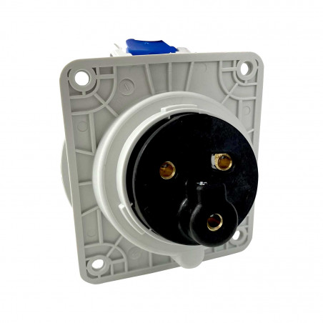 Prise P17 CEE 32A 2P+T - Encastrable sur coffret - Étanche IP44 - IDE