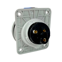 Prise monophasé 16A 2P+T - Encastrable sur coffret - Étanche IP67 - IDE