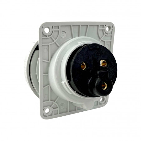 Prise monophasé 32A 2P+T - Encastrable sur coffret - Étanche IP67 - IDE