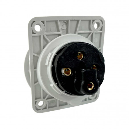 Prise triphasé 16A 3P+T - 4 broches - Encastrable sur coffret - Étanche IP44 - IDE