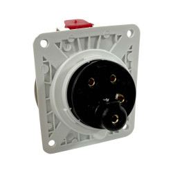 Prise tétrapolaire 16A 3P+N+T - 5 broches - Encastrable sur coffret - Étanche IP44 - IDE