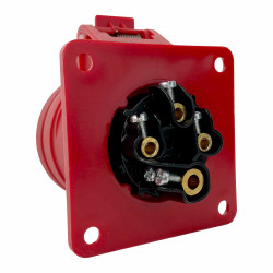 Prise femelle droite triphasé 16A 3P+T 380V - 4 broches - Étanche IP44 - IDE