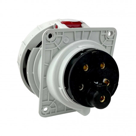 Prise tétrapolaire 32A 3P+N+T - 5 broches - Encastrable sur coffret - Étanche IP67 - IDE