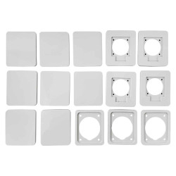 PCSN18PT - Coffret pour prise étanche IP65 - prédécoupage 8 prises - 1 rangée de 18 modules - IDE STAR
