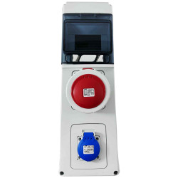 PCSN6PT - Coffret pour prise étanche IP65 - prédécoupage 2 prises - 1 rangée de 6 modules - IDE STAR
