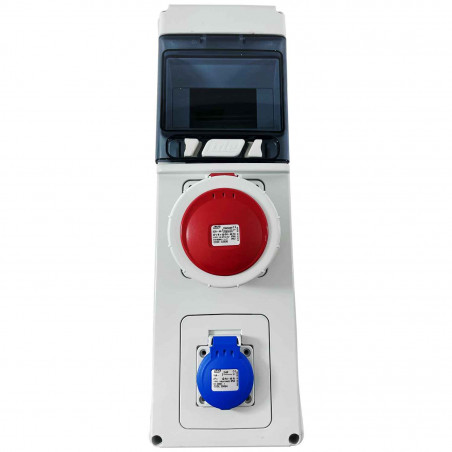 PCSN6PT - Coffret pour prise étanche IP65 - prédécoupage 2 prises - 1 rangée de 6 modules - IDE STAR