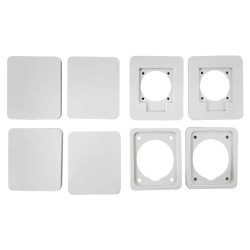 PCSN9PT - Coffret pour prise étanche IP65 - prédécoupage 4 prises - 1 rangée de 9 modules - IDE STAR
