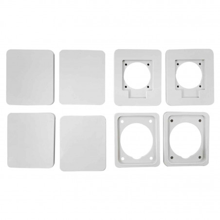PCSN9PT - Coffret pour prise étanche IP65 - prédécoupage 4 prises - 1 rangée de 9 modules - IDE STAR