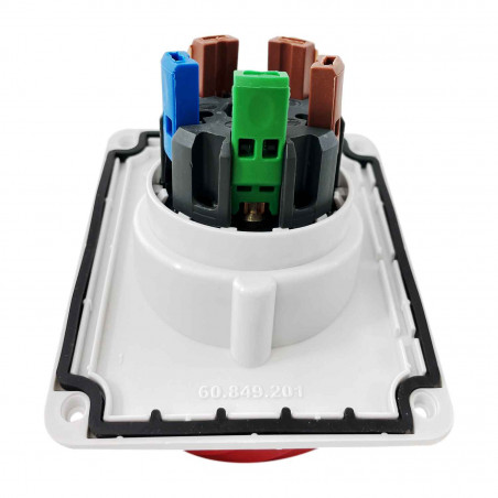 PKY16F735 Schneider PratiKa - socle de prise industrielle coudée 16 A - 3P+N+T - 380-415 V CA - IP67