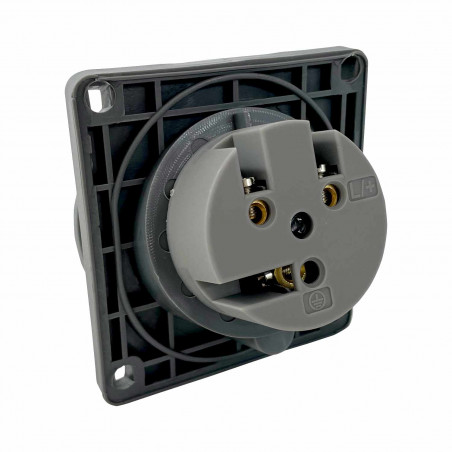 Prise 32A monophasé encastrable 2P+T - Étanche IP44 - Solera