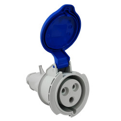 Fiche femelle P17 32A 2P+T 220V - Étanche IP44 - IDE