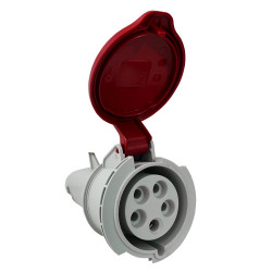 Fiche femelle tétrapolaire 32A 3P+N+T 380V - 5 broches - Étanche IP44 - IDE