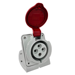 Socle de prise 32A 3P+T en saillie - Étanche IP44 - IDE