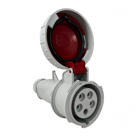 Fiche femelle tétrapolaire 16A 3P+N+T 380V - 5 broches - Étanche IP67 - IDE