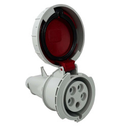 Fiche femelle tétrapolaire 32A 3P+N+T 380V - 5 broches - Étanche IP67 - IDE