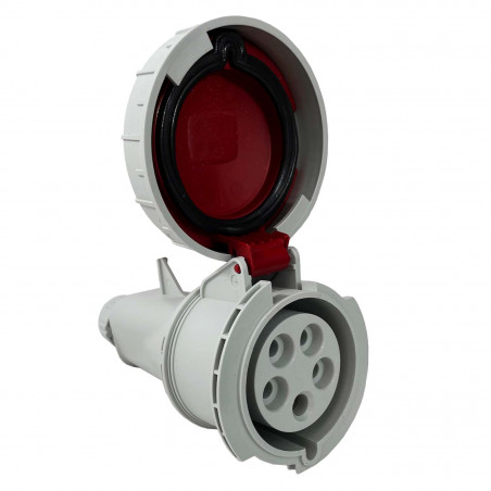 Fiche femelle tétrapolaire 32A 3P+N+T 380V - 5 broches - Étanche IP67 - IDE