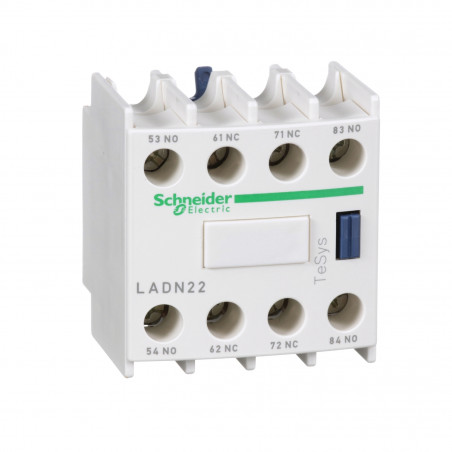 LADN22 Schneider - Bloc de contacts auxiliaires 2NO+2NF - Montage Frontal - à vis - TeSys D