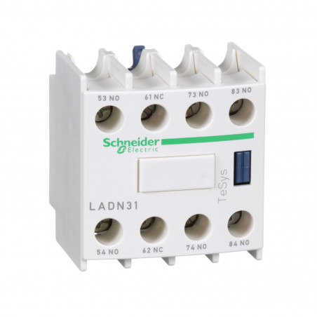 LADN31 Schneider - Bloc de contacts auxiliaires 3NO+1NF - Montage Frontal - à vis - TeSys D