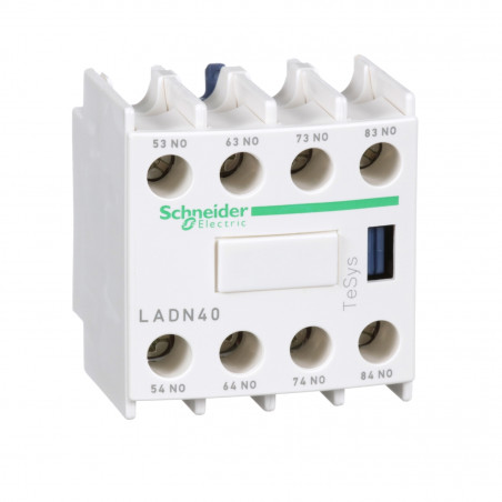LADN40 Schneider - Bloc de contacts auxiliaires 4NO - Montage Frontal - à vis - TeSys D