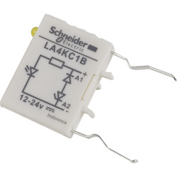 LA4KC1B Schneider TeSys K - module d'antiparasitage - diodes + diode bidirectionnel - 12-24Vcc  - frontal