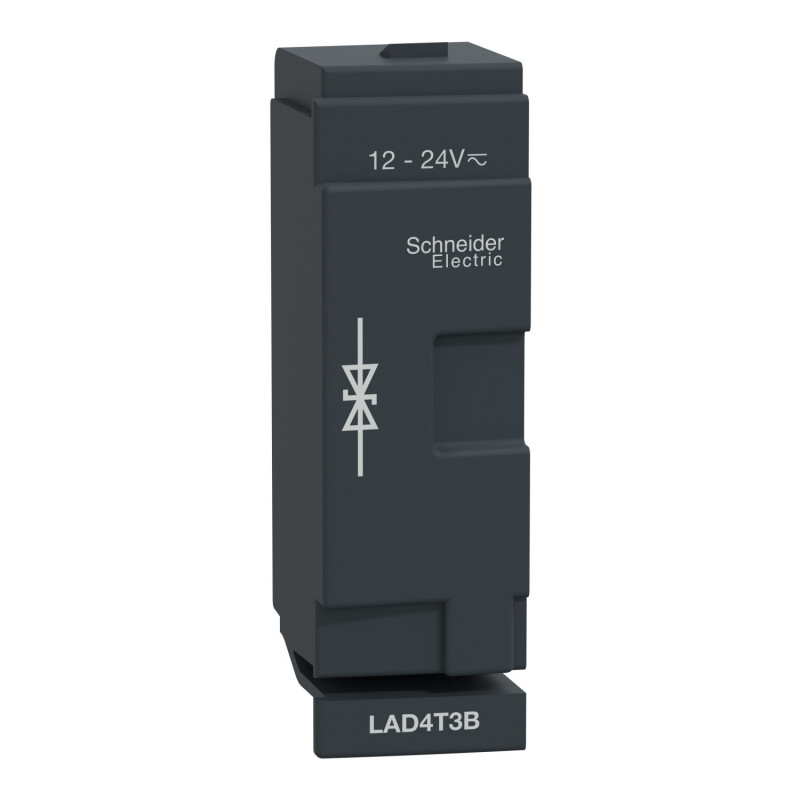 LAD4T3B Schneider TeSys - diode antiparasite bidirectionnelle encliquetable - montage frontal - 12-24Vcc-ca