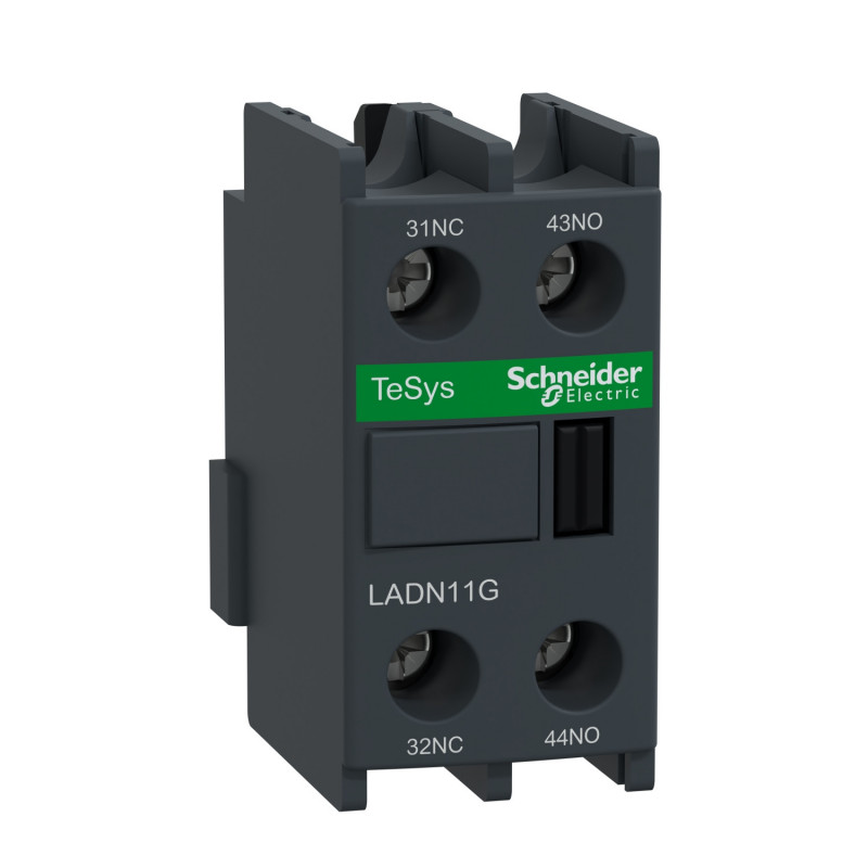 LADN11G Schneider - Bloc de contacts auxiliaires 1NO+1NF - Montage Frontal - à vis - TeSys D