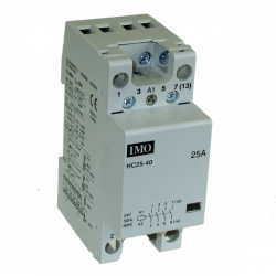 HC2504230 IMO - Contacteur modulaire tétrapolaire - 4NF - 25A - Bobine 230Vca - À vis - fabriqué en Autriche
