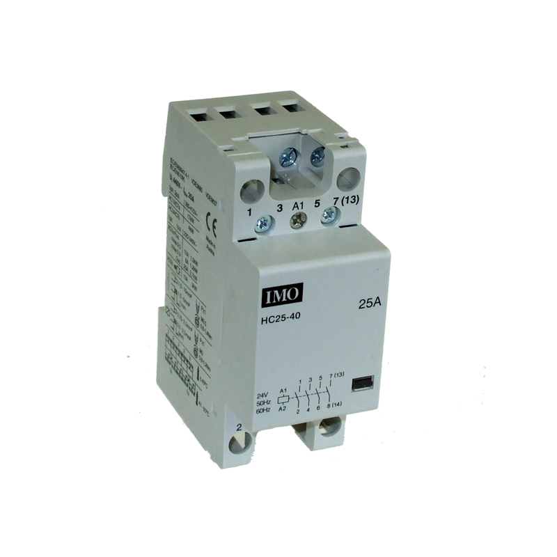 HC2504230 IMO - Contacteur modulaire tétrapolaire - 4NF - 25A - Bobine 230Vca - À vis - fabriqué en Autriche