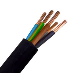 Câble électrique R2V 5G95mm² - Couleur N/M/G/B/VJ - 5 conducteurs - section de fils 95mm² - Coupe au mètre