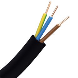 Câble électrique R2V 3G4mm² - Couleur M/B/VJ - 3 conducteurs - section de fils 4mm² - Couronne ou au mètre