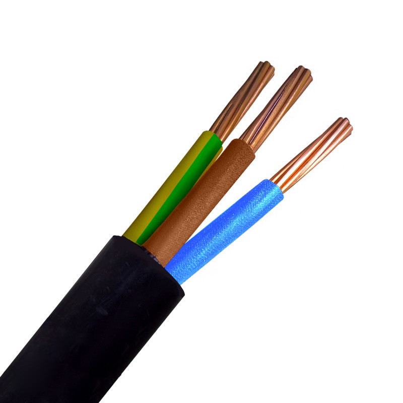 Câble électrique R2V 3G10mm² - Couleur Marron Bleu - 3 conducteurs cuivre - section de fils 10mm² - Au mètre