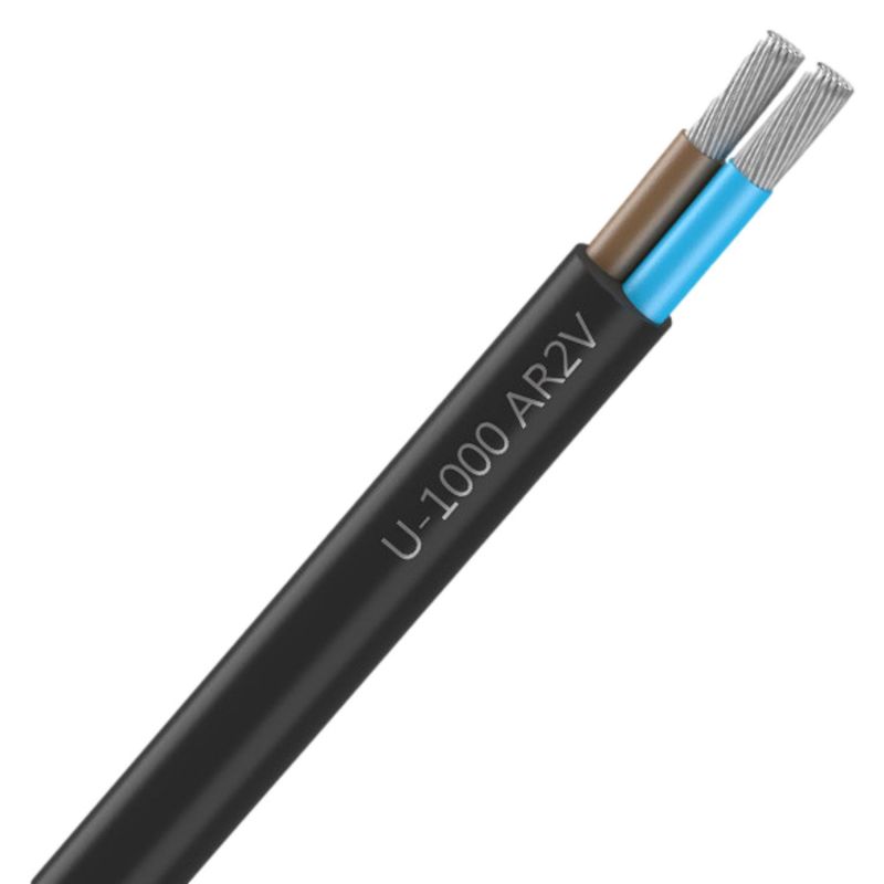 Cable électrique aluminium AR2V 2x70mm² - 2 conducteurs alu section 70mm² sans terre - TGL vente au mètre