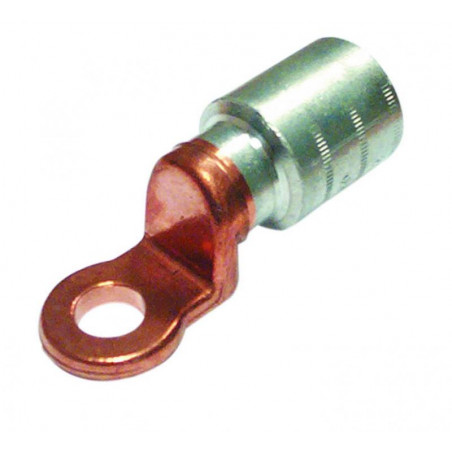 Cosse cuivre alu pour câble aluminium section 95mm² trou M10 Fut court - certifié NFC 63-061 - Mecatraction