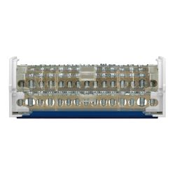 Répartiteur modulaire tétrapolaire 125A 15 départs : 11x 1,5 à 6mm² + 2x 10 à 25mm² + 2x 35mm²